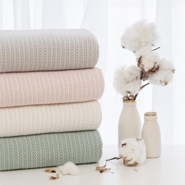 Organic Cotton Cellular Blankets - Living Textiles